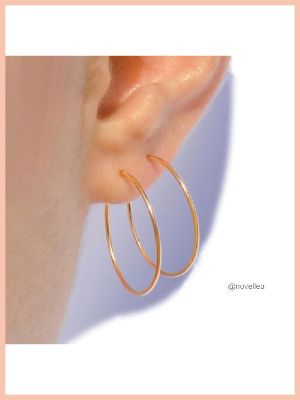 14k Real Gold Thin Hoop Earrings Hypoallergenic Tiny Dainty Earrings